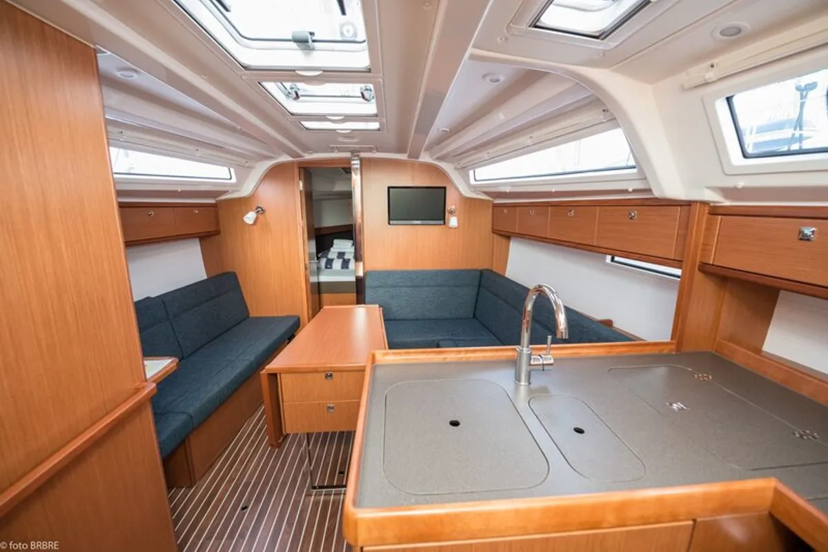 Salon of Rea, a Bavaria Cruiser 37 sailboat at Grad Biograd na Moru, Croatia