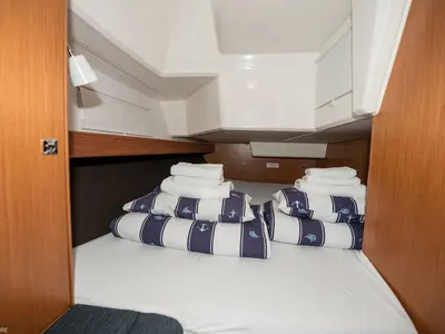 Cabin on Rea, a Bavaria Cruiser 37 sailboat at Grad Biograd na Moru, Croatia
