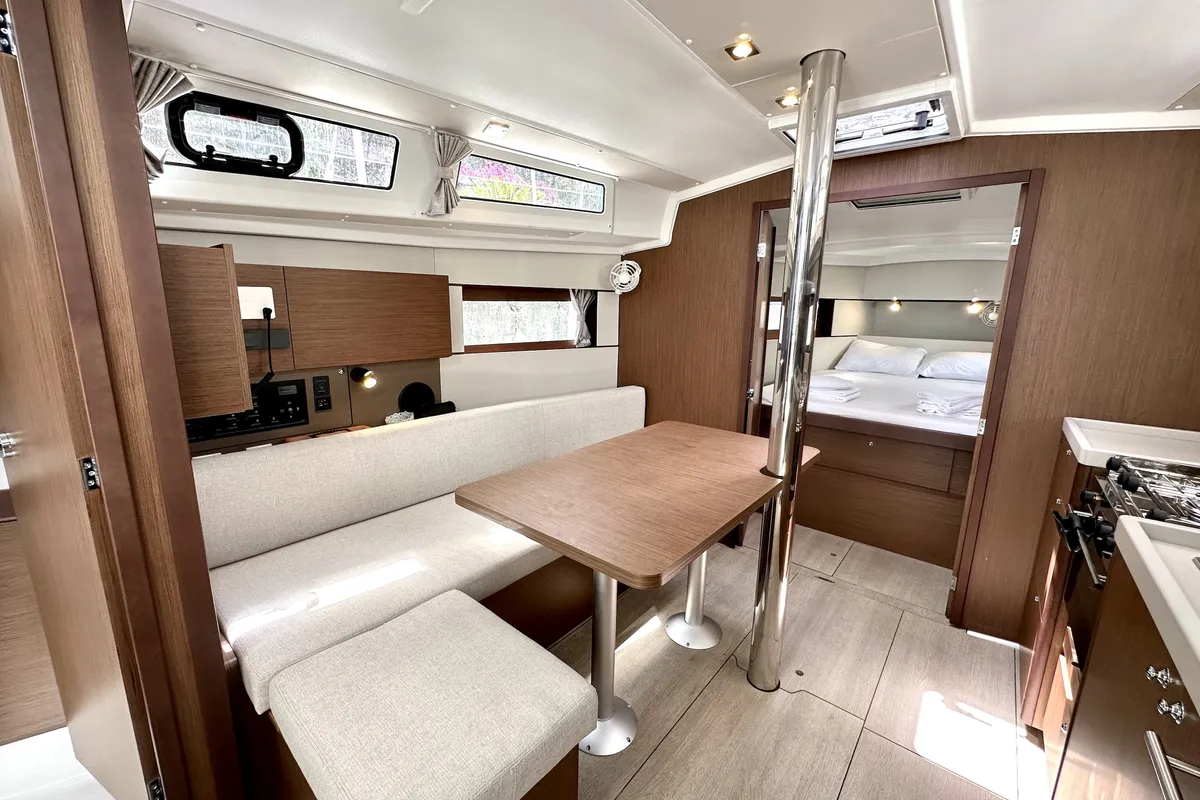 Sail Lyra, a Beneteau Oceanis 38.1 sailboat at Marmaris, Turkey