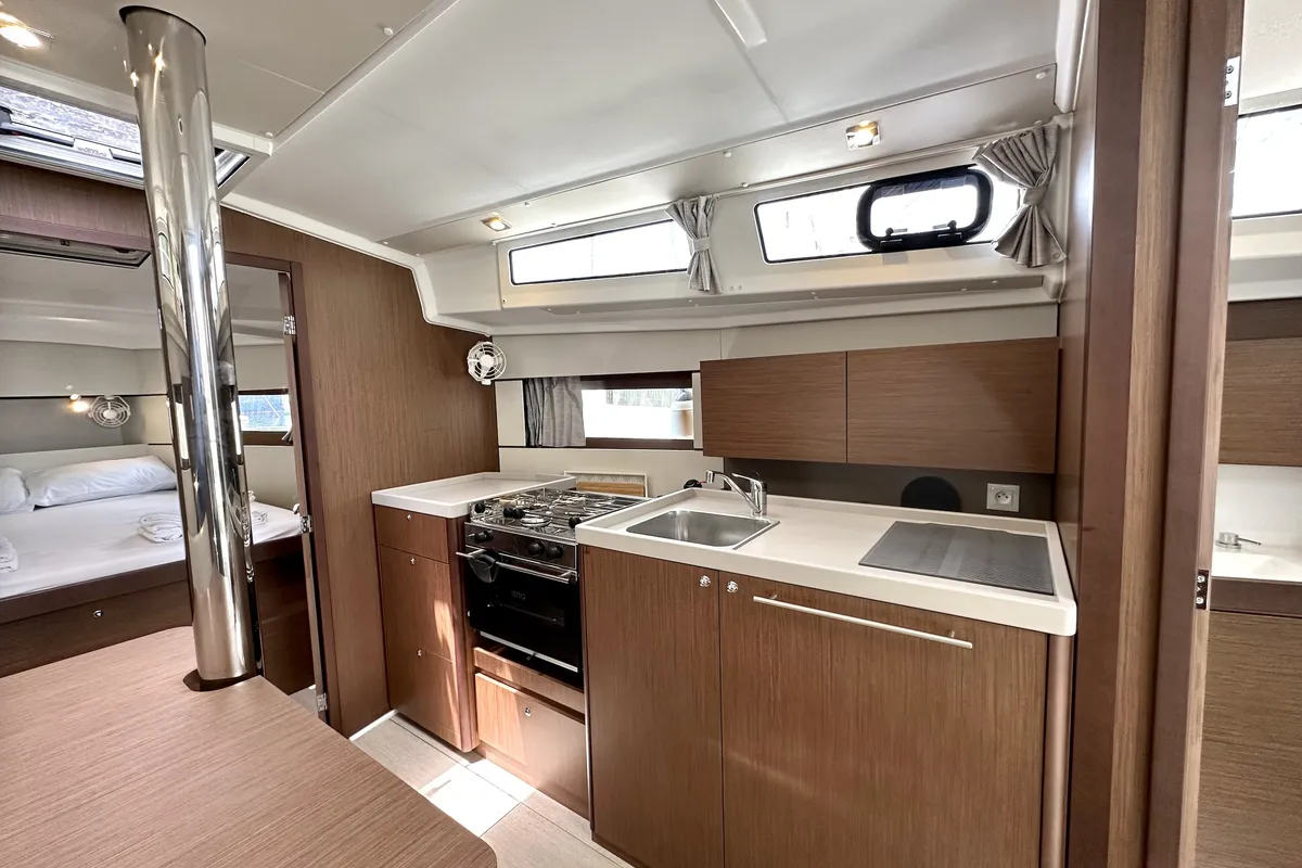 Sail Lyra, a Beneteau Oceanis 38.1 sailboat at Marmaris, Turkey
