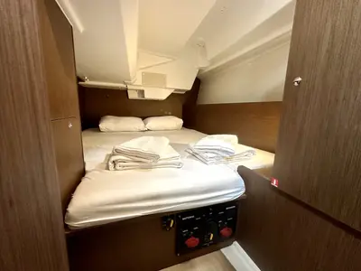 Cabin on Beneteau Oceanis 38.1, a sailboat at Marmaris, Turkey