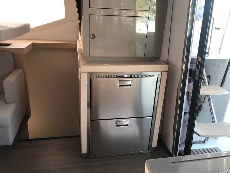 Galley of Bonita, a Fountaine Pajot Astrea 42 catamaran at Fethiye, Turkey
