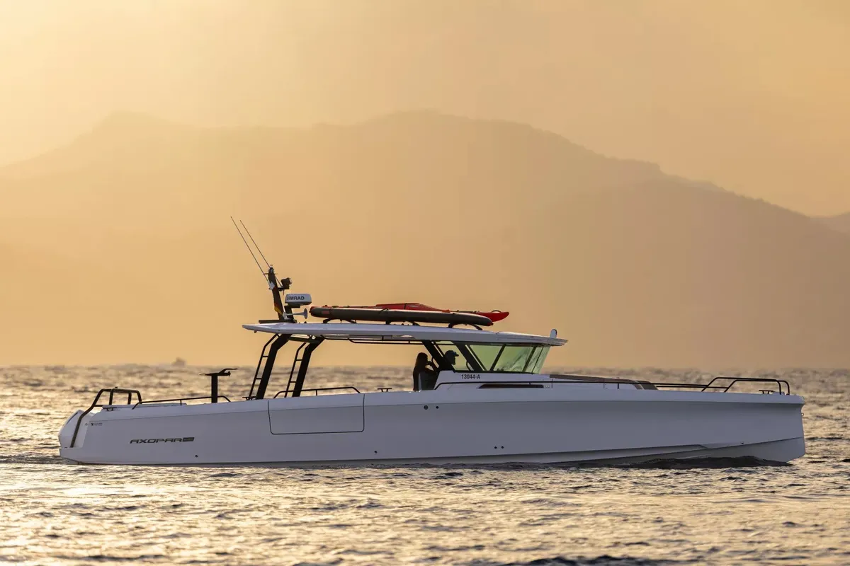 Exterior view of Niko, a Axopar 45 Cross Top motor yacht at Seget Donji, Croatia