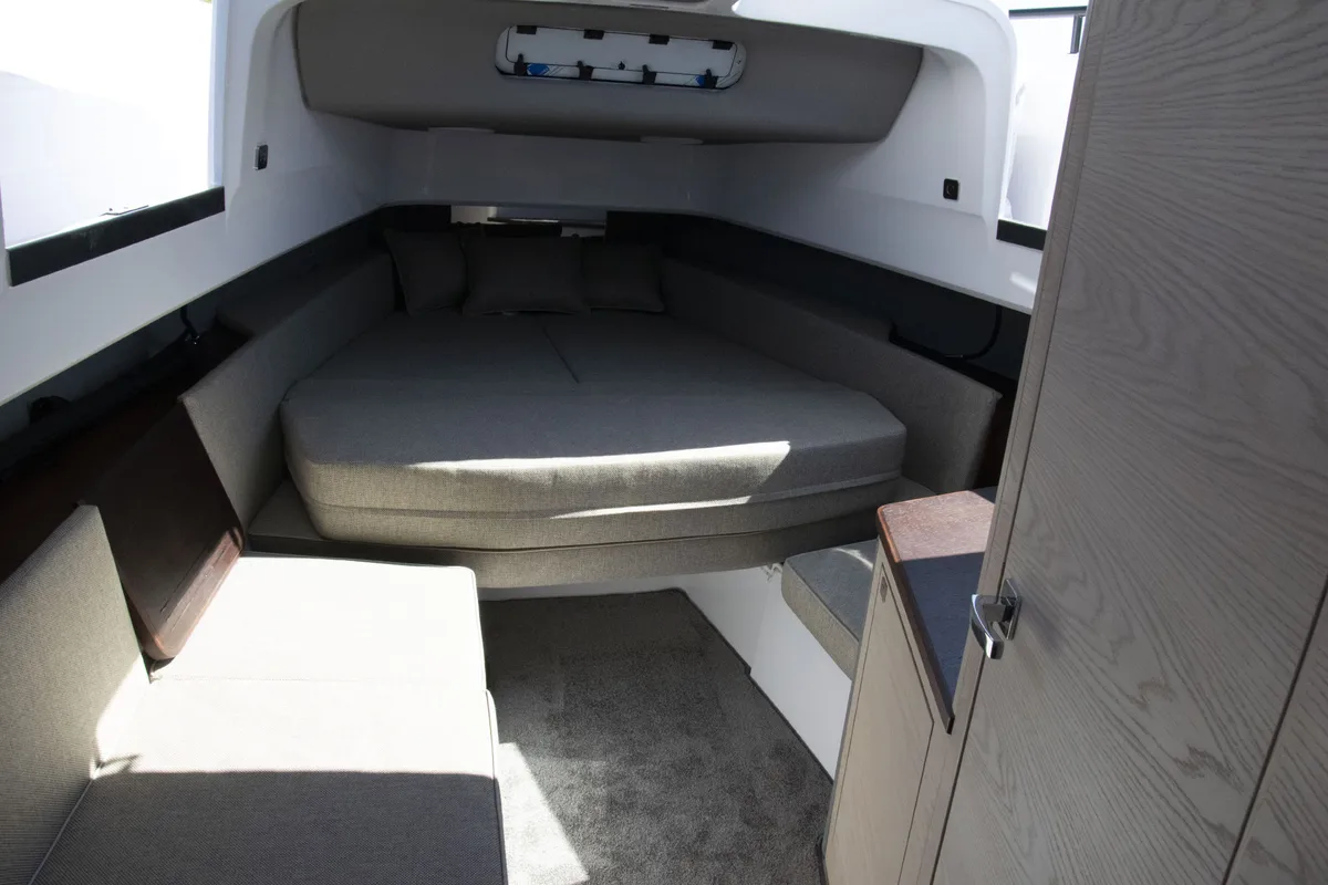 Cabin on Niko, a Axopar 45 Cross Top motor yacht at Seget Donji, Croatia