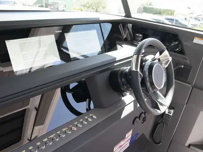 Cockpit of Niko, a Axopar 45 Cross Top motor yacht at Seget Donji, Croatia