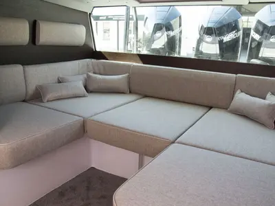 Salon of Niko, a Axopar 45 Cross Top motor yacht at Seget Donji, Croatia