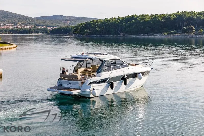 Nightlife, a Bavaria S36 Open motor yacht at Punat, Croatia