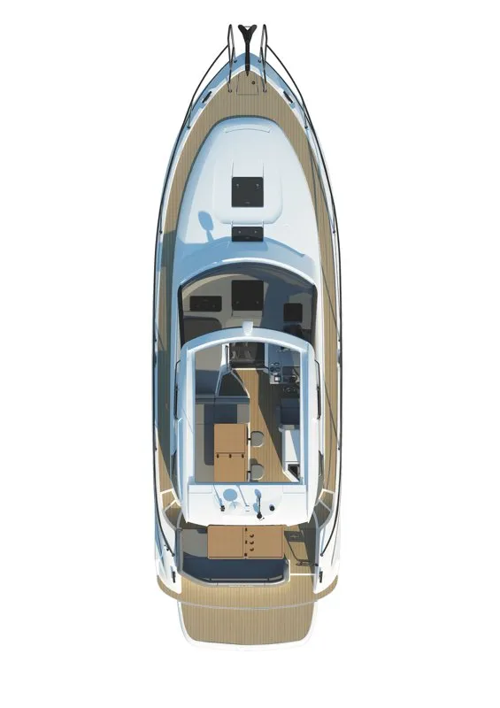 Nightlife, a Bavaria S36 Open motor yacht at Punat, Croatia
