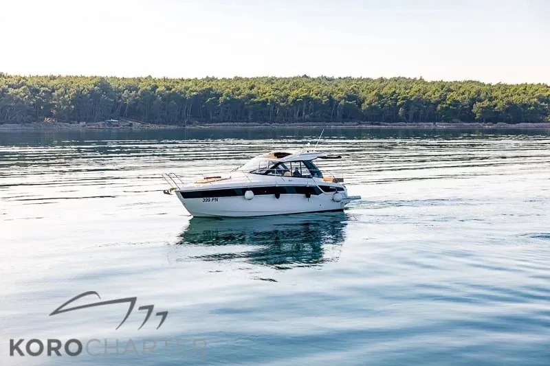 Nightlife, a Bavaria S36 Open motor yacht at Punat, Croatia