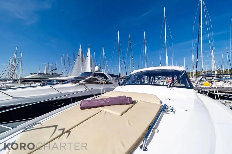 Nightlife, a Bavaria S36 Open motor yacht at Punat, Croatia