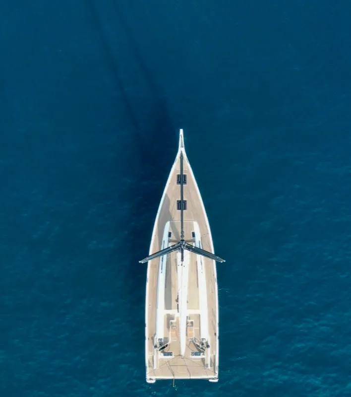 Exterior view of Miss Marie, a Beneteau First 53 sailboat at Olbia, Italy