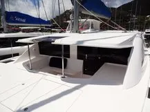 Deck of Southern Cross, a Leopard 48 catamaran at Stock Island, United States