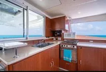 Galley of Southern Cross, a Leopard 48 catamaran at Stock Island, United States