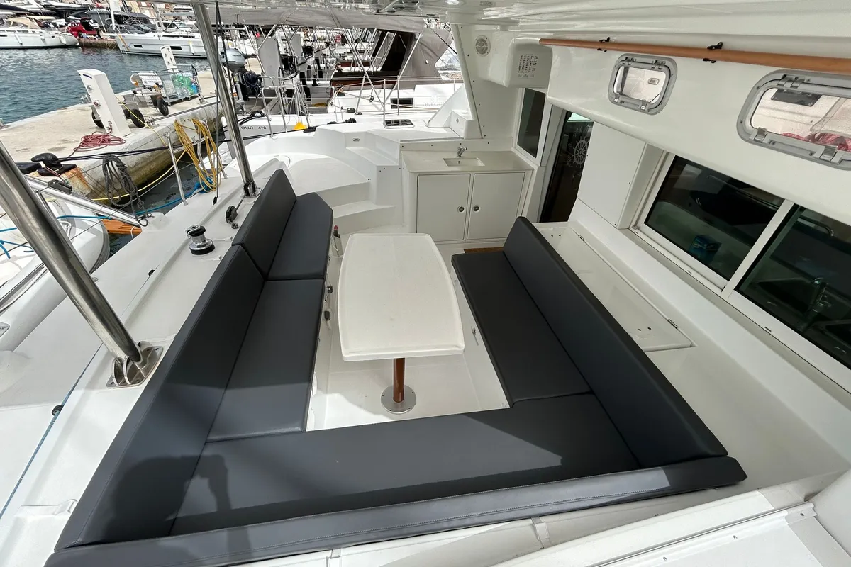 Deck of Manatee, a Lagoon 440 - 4 cab. catamaran at Vodice, Croatia