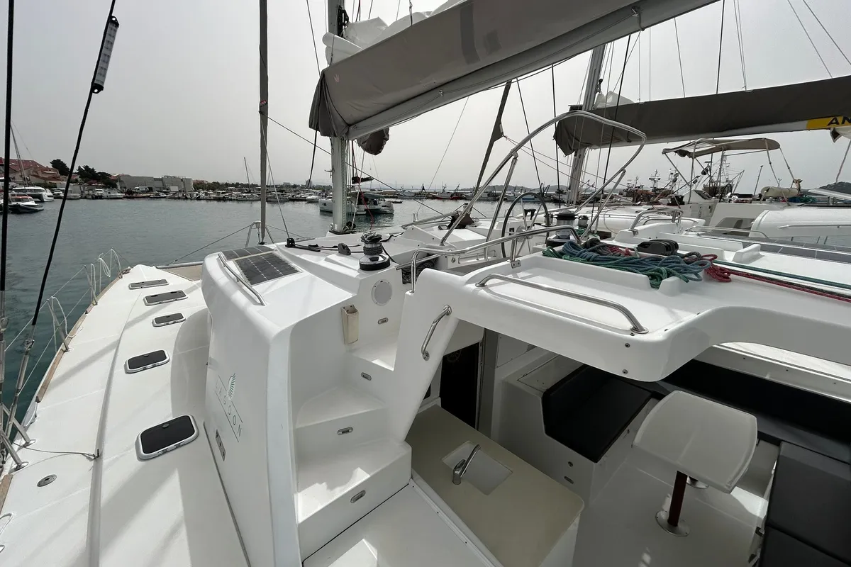 Deck of Manatee, a Lagoon 440 - 4 cab. catamaran at Vodice, Croatia