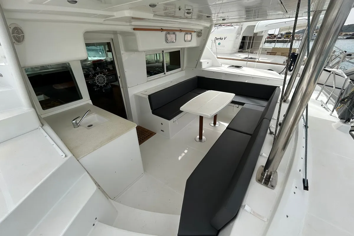 Deck of Manatee, a Lagoon 440 - 4 cab. catamaran at Vodice, Croatia