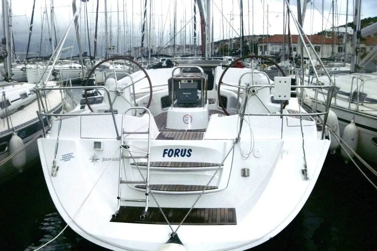 Forus, a Jeanneau Sun Odyssey 50 DS sailboat at Pirovac, Croatia