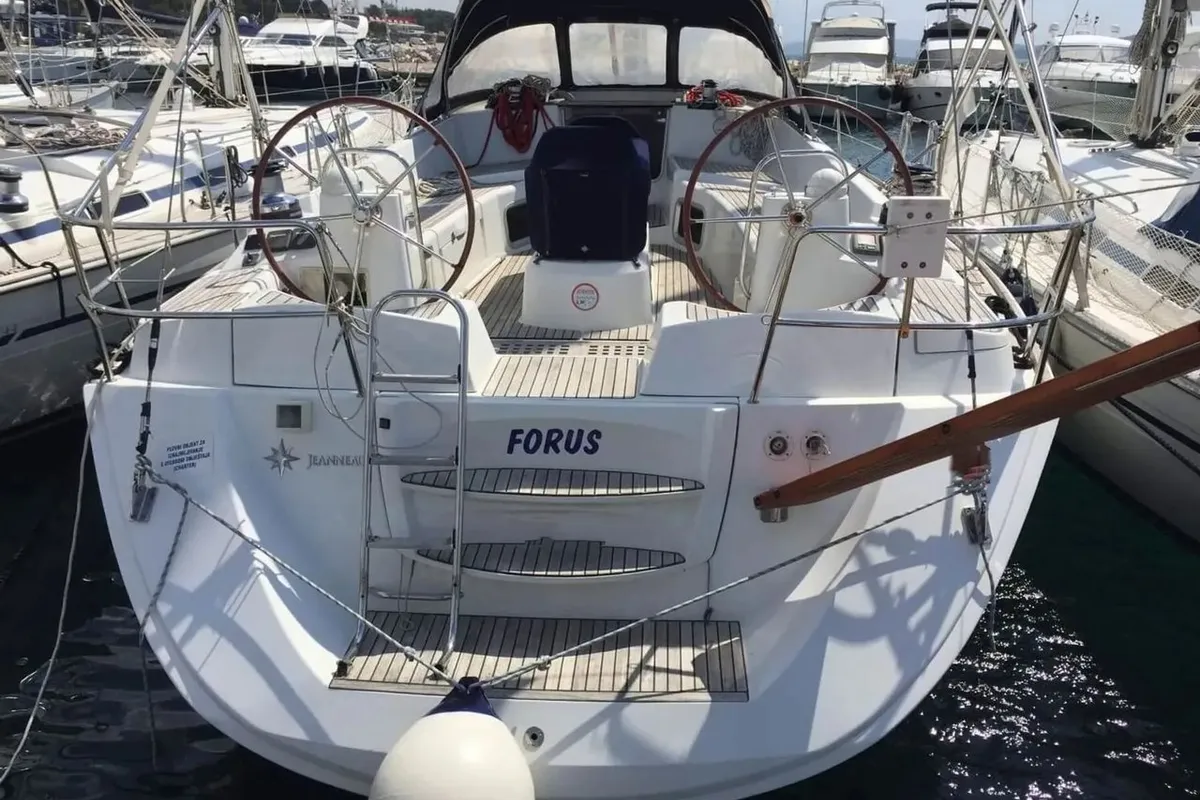 Forus, a Jeanneau Sun Odyssey 50 DS sailboat at Pirovac, Croatia