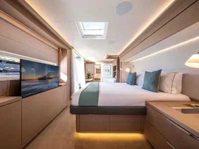 Cabin on Premium +, a Lagoon Seventy 8 catamaran at Palma de Mallorca, Spain