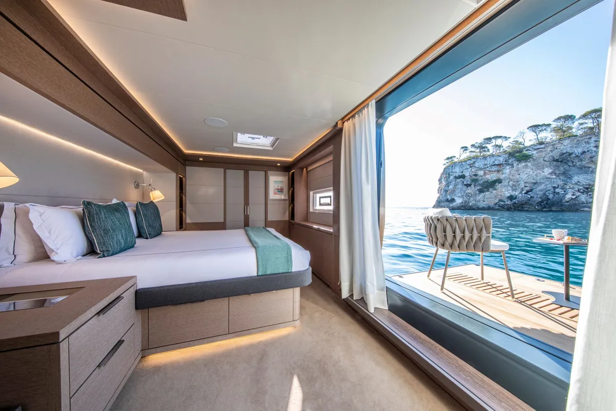 Cabin on Premium +, a Lagoon Seventy 8 catamaran at Palma de Mallorca, Spain
