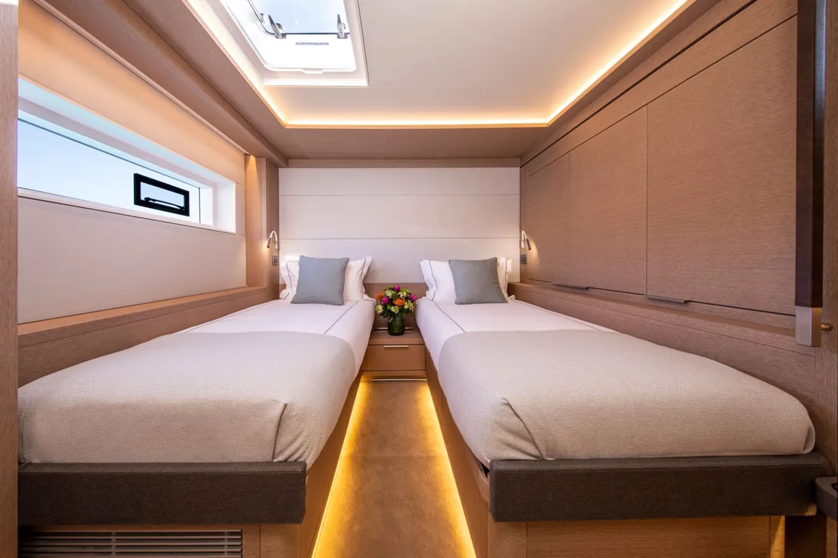 Cabin on Premium +, a Lagoon Seventy 8 catamaran at Palma de Mallorca, Spain