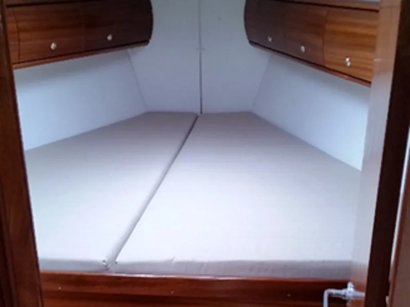 Cabin on Ankereva, a Bavaria 36 sailboat at Volos, Greece