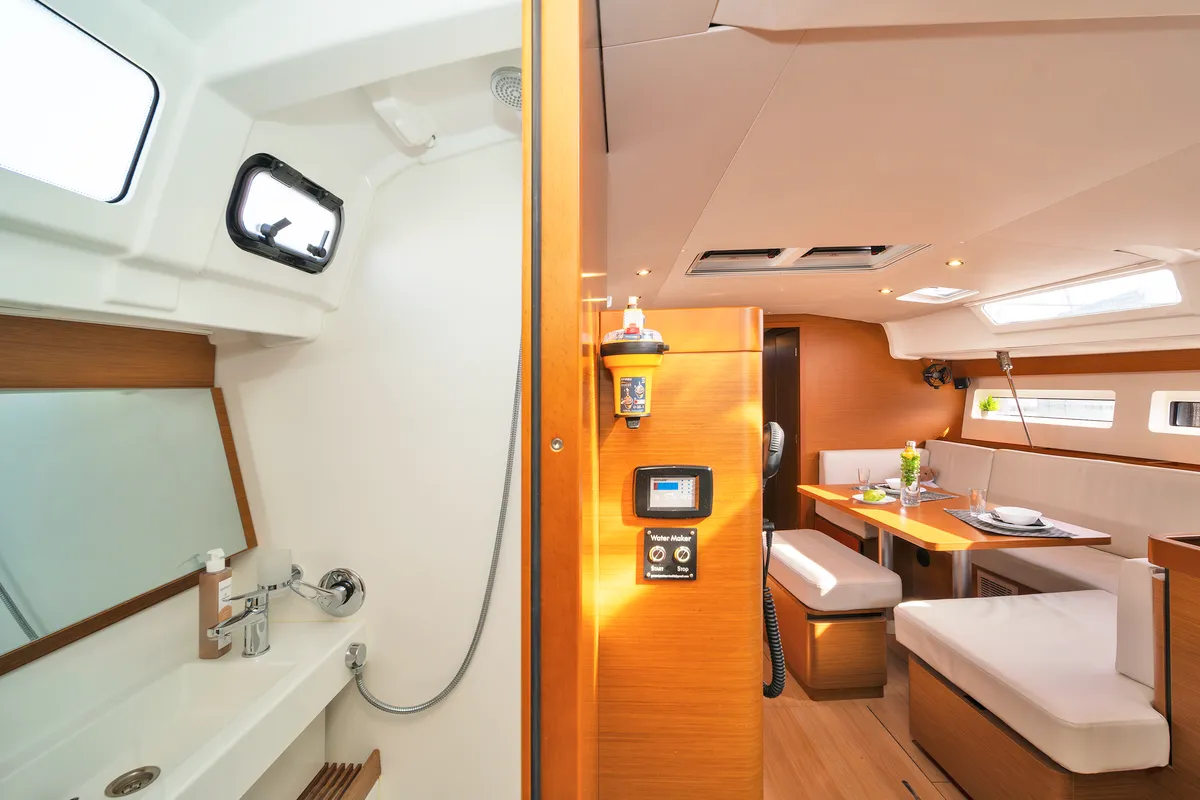 Calico Jack, a Jeanneau Sun Odyssey 490 sailboat at Athens, Greece