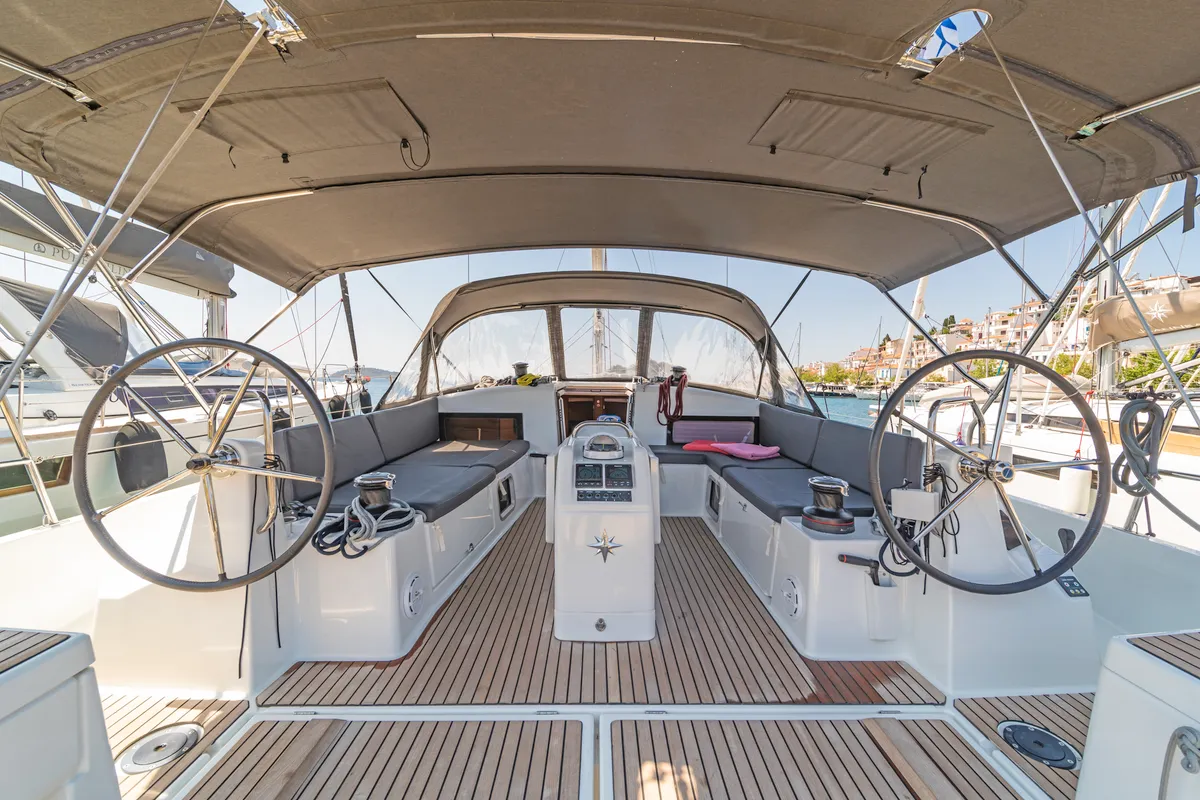 Calico Jack, a Jeanneau Sun Odyssey 490 sailboat at Athens, Greece