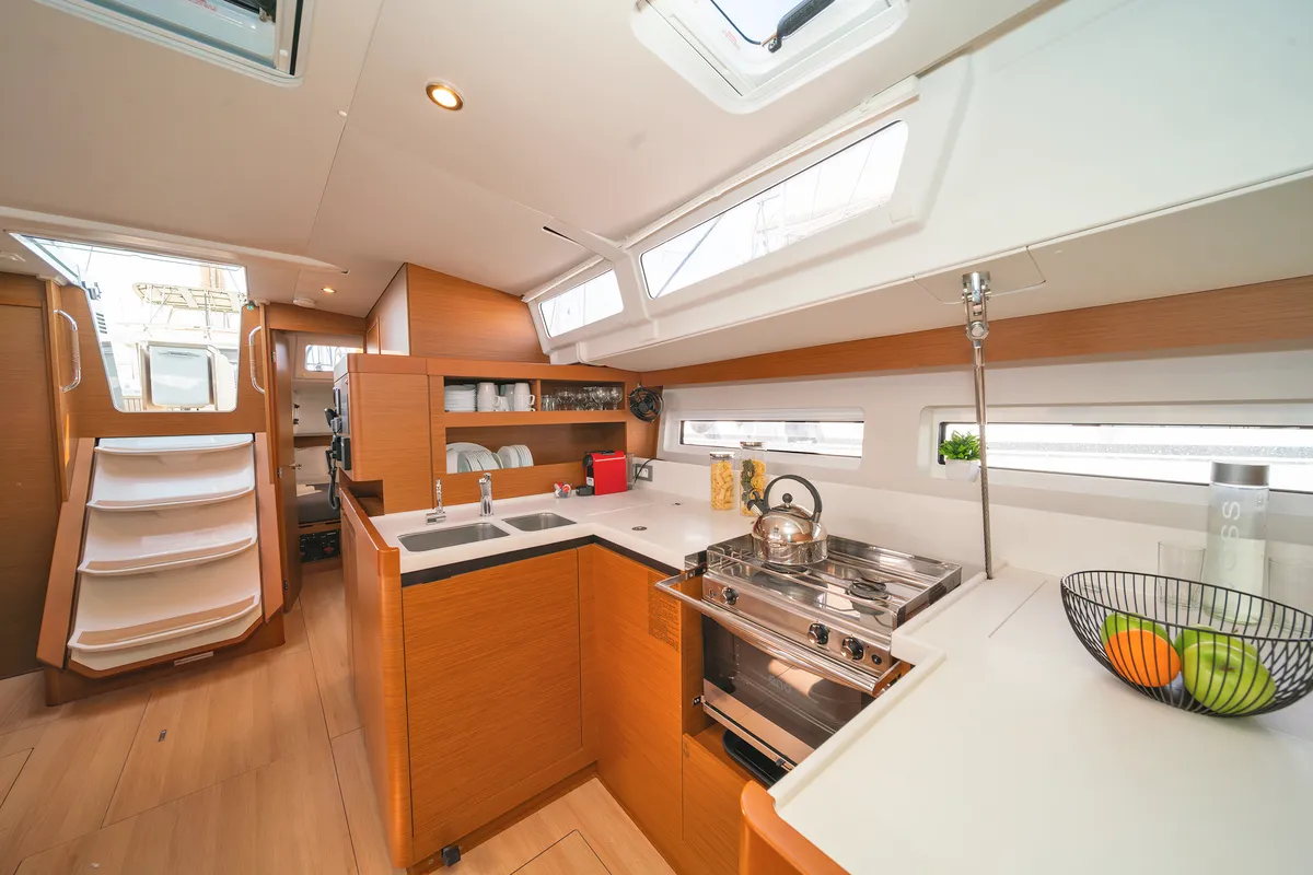 Calico Jack, a Jeanneau Sun Odyssey 490 sailboat at Athens, Greece