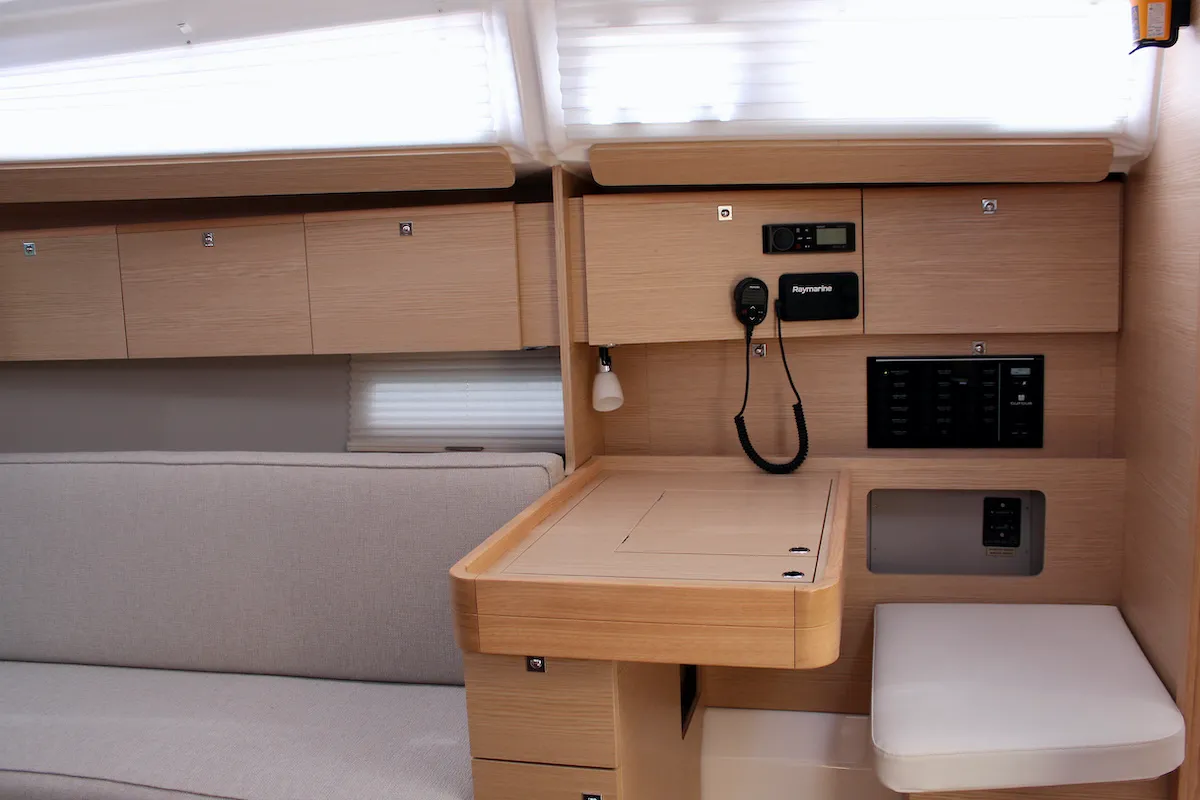 Salon of Zion, a Dufour 360 Grand Large sailboat at Municipal Unit of Lefkada, Greece