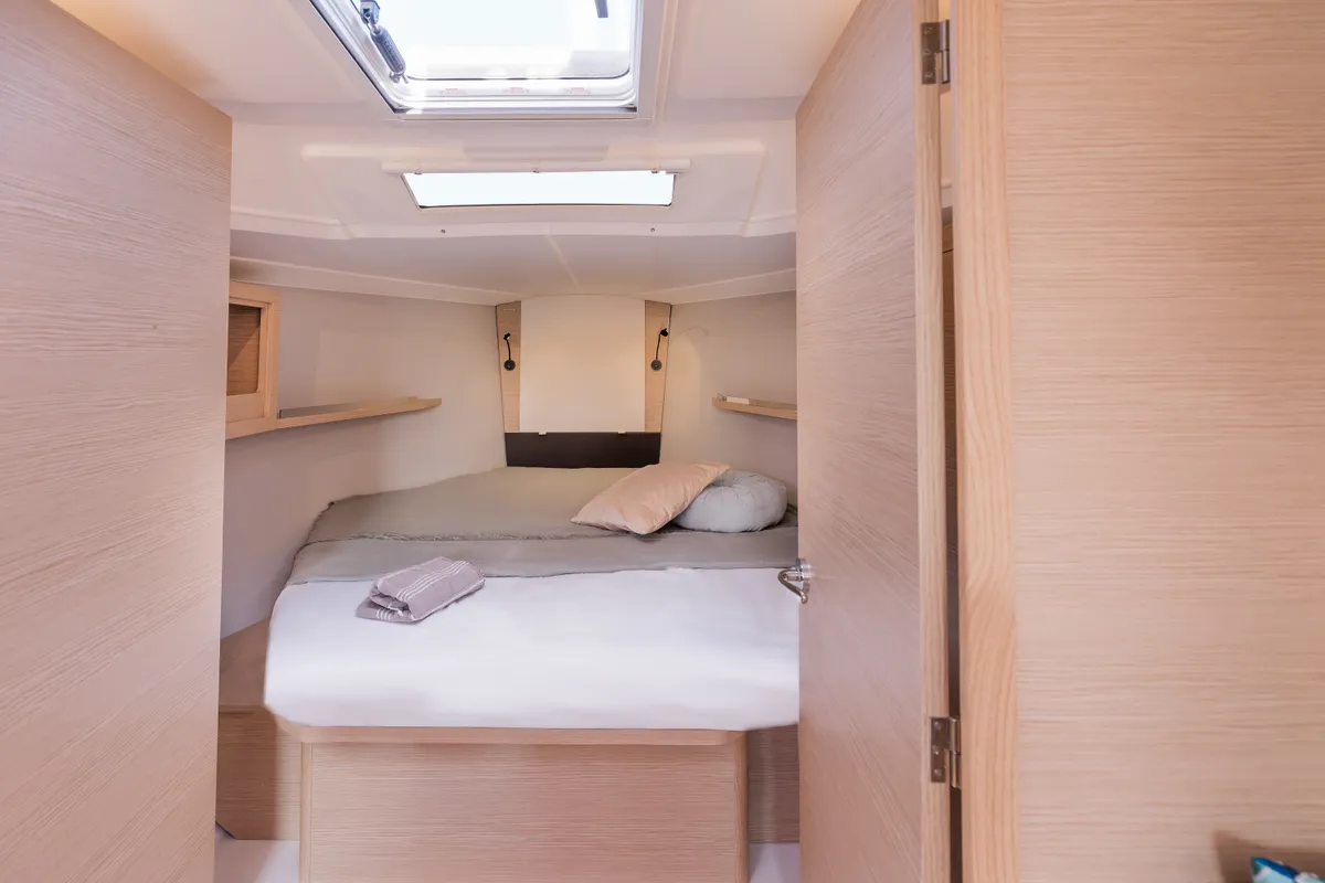 Cabin on Sunsail 37.3 Premium Plus, a Dufour 37 sailboat at Municipal Unit of Lefkada, Greece