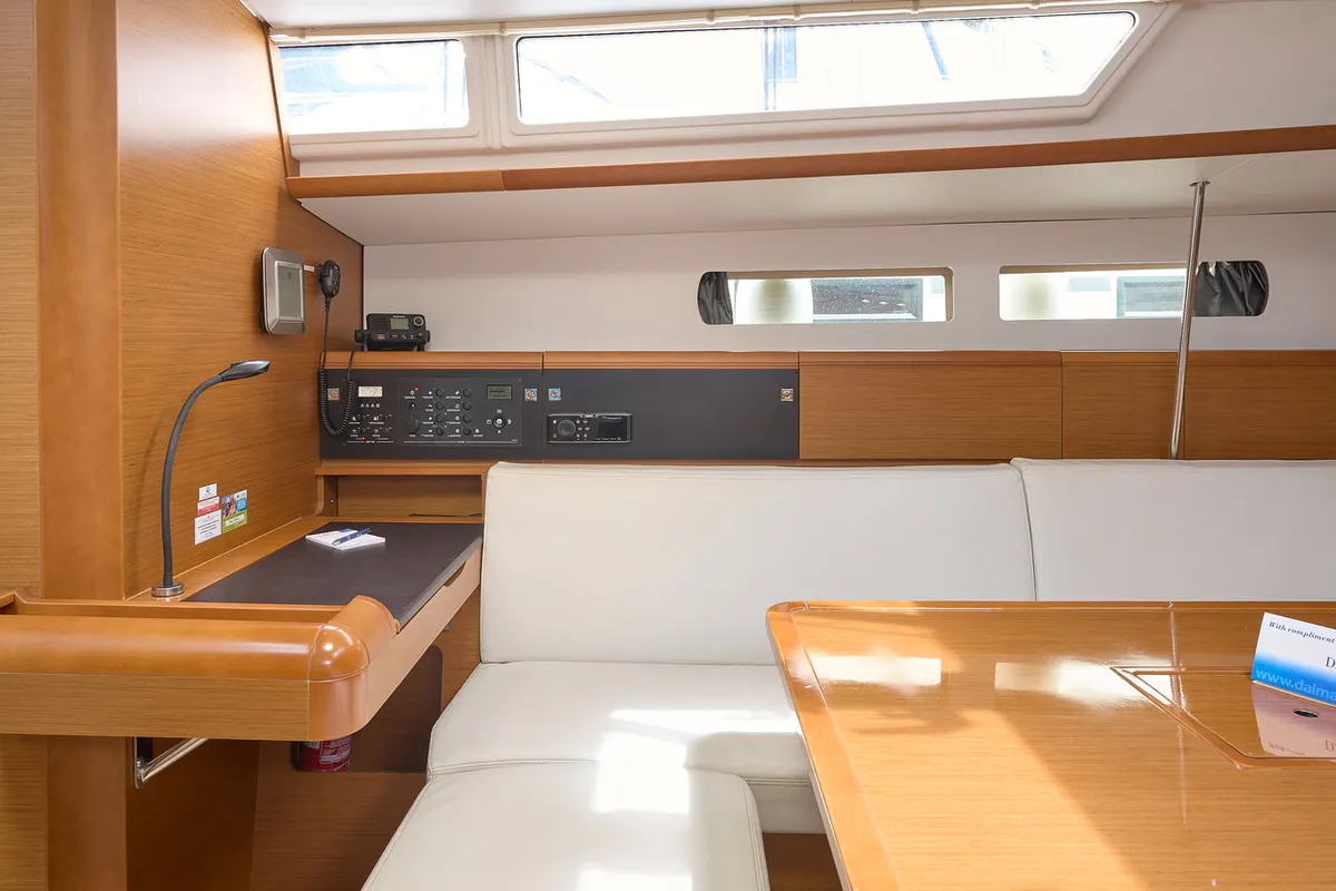 Salon of Pina, a Jeanneau Sun Odyssey 479 sailboat at Trogir, Croatia