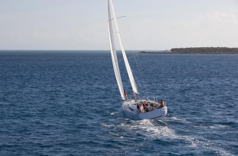 Exterior view of Pina, a Jeanneau Sun Odyssey 479 sailboat at Trogir, Croatia