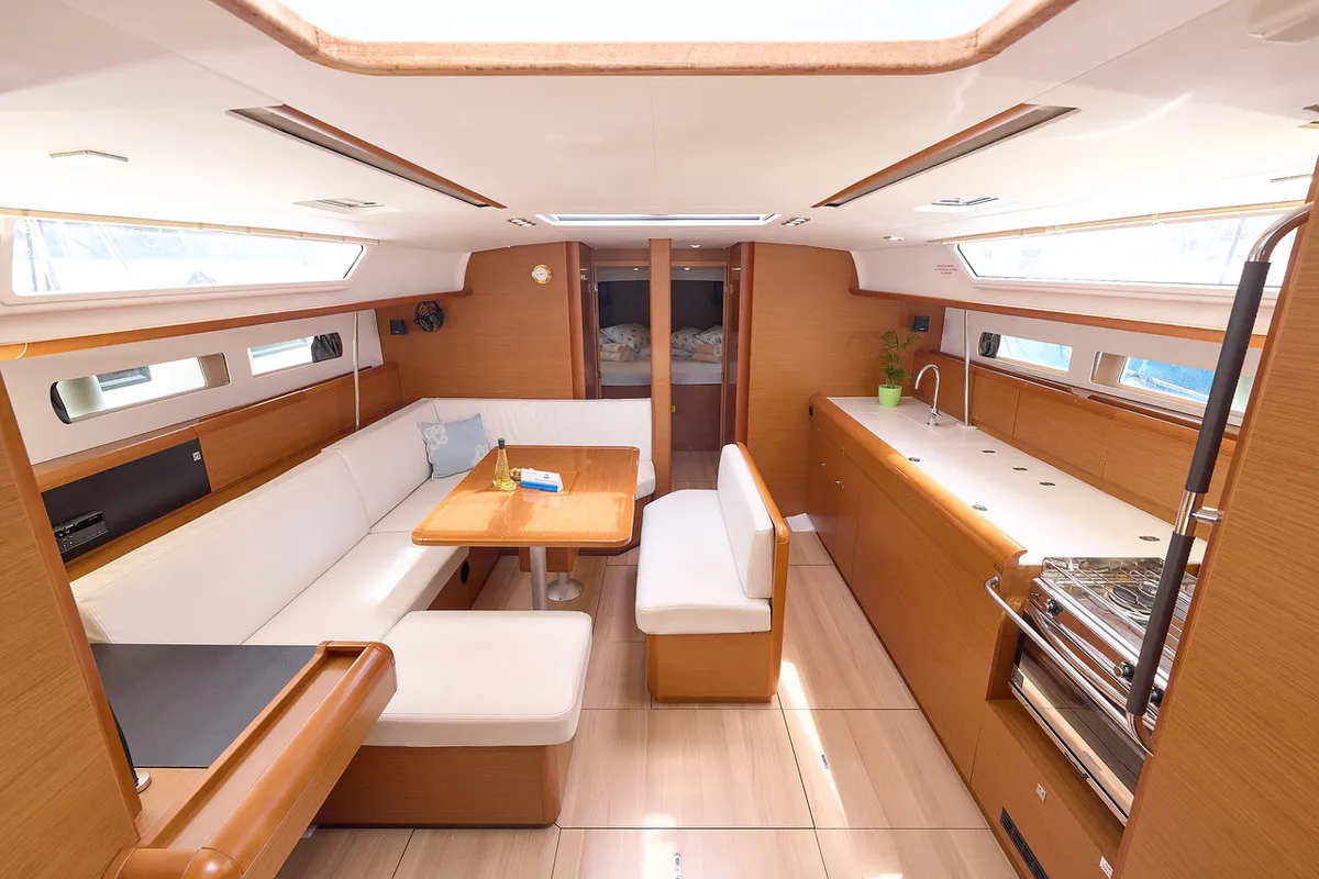Galley of Pina, a Jeanneau Sun Odyssey 479 sailboat at Trogir, Croatia