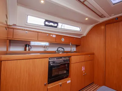 Galley of Tangram, a Bavaria Cruiser 41 sailboat at Fethiye, Turkey