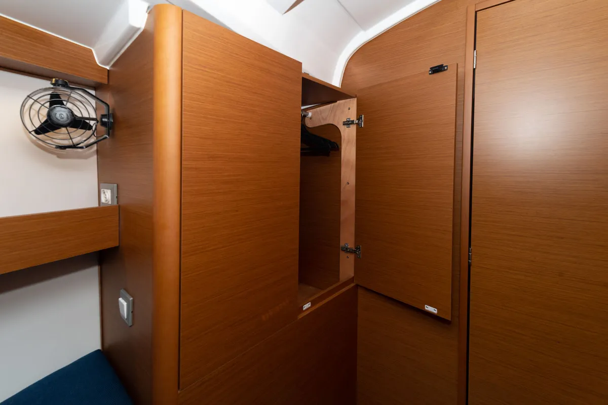 Cabin on JoElli, a Jeanneau Sun Odyssey 440 sailboat at Palma de Mallorca, Spain