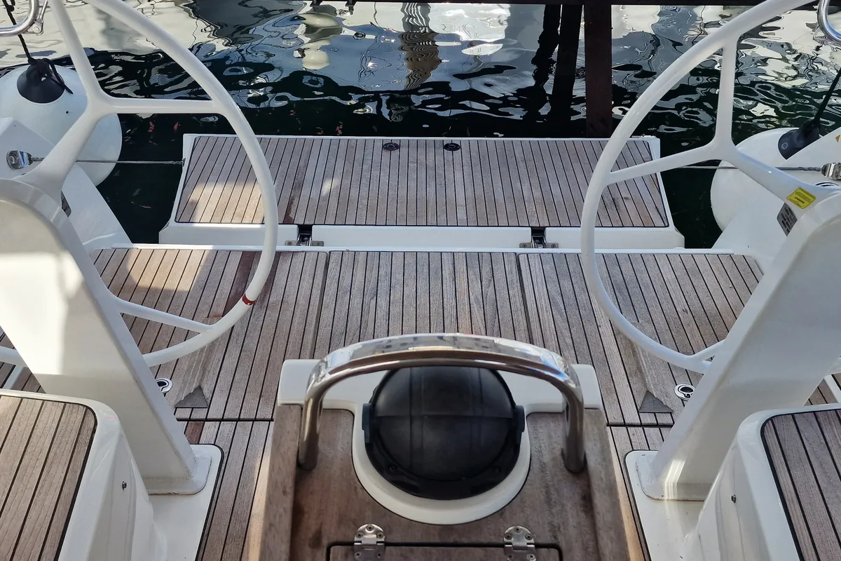 Galley of Bella, a Bavaria Cruiser 41 sailboat at Punat, Croatia