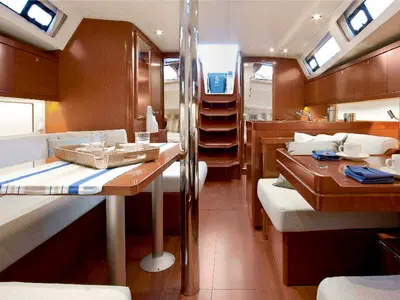 Salon of Buddy, a Beneteau Oceanis 41.1 sailboat at Primošten, Croatia