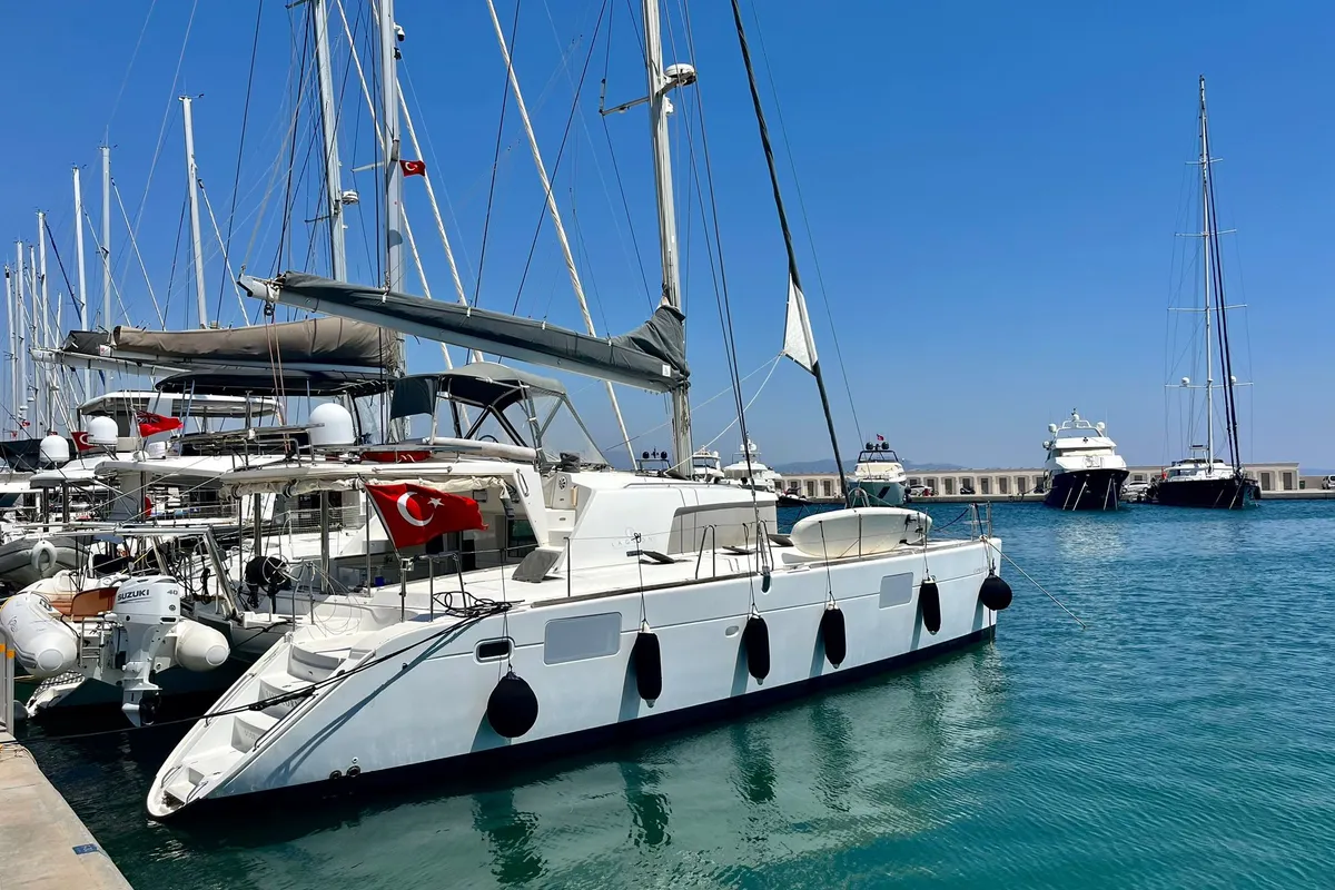 Premium, a Lagoon 440 catamaran at Marmaris, Turkey