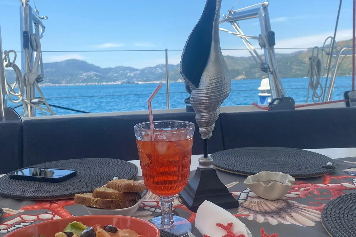 Premium, a Lagoon 440 catamaran at Marmaris, Turkey