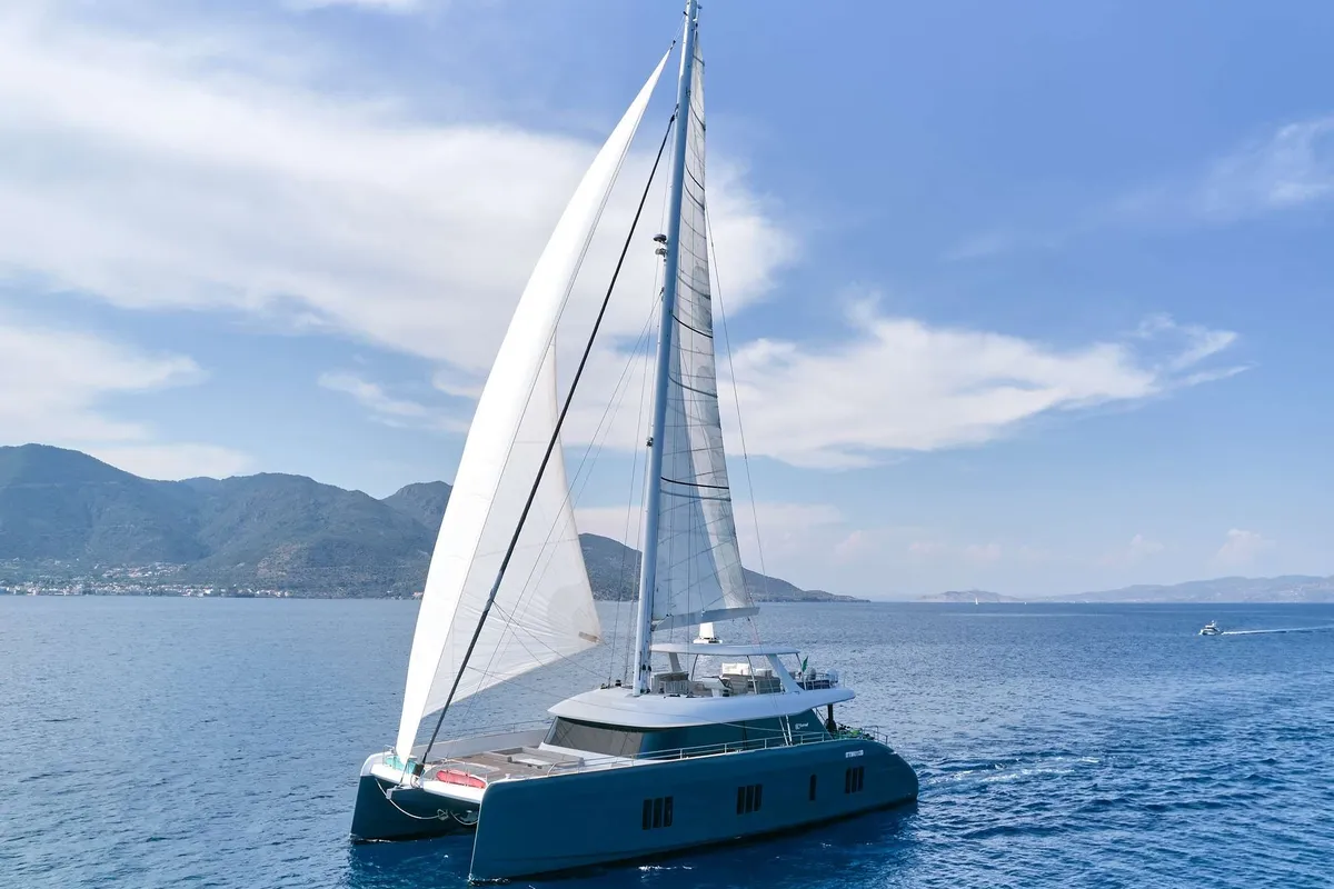 Genny, a Sunreef 80 catamaran at Athens, Greece