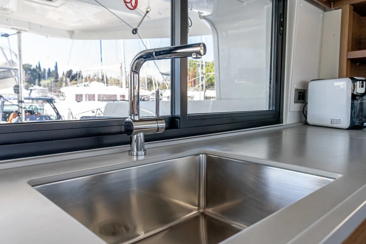 Galley of VELVET BREEZE, a Lagoon 46 catamaran at Općina Rogoznica, Croatia