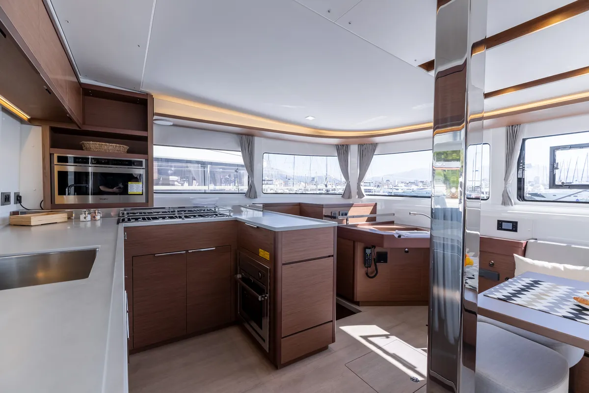 Galley of VELVET BREEZE, a Lagoon 46 catamaran at Općina Rogoznica, Croatia