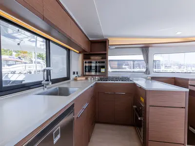 Galley of VELVET BREEZE, a Lagoon 46 catamaran at Općina Rogoznica, Croatia