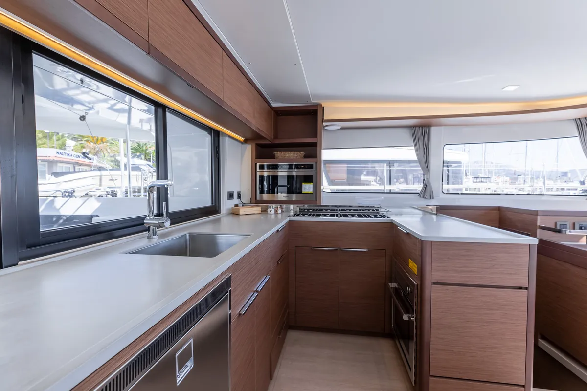 Galley of VELVET BREEZE, a Lagoon 46 catamaran at Općina Rogoznica, Croatia
