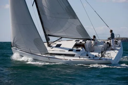 Happy Planet, a Dufour 360 GL sailboat at Tonnarella, Italy