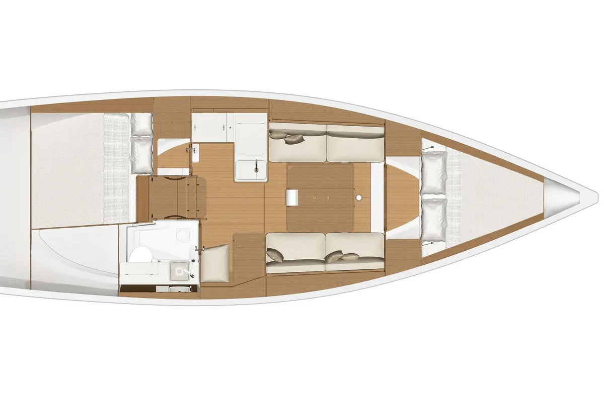 Happy Planet, a Dufour 360 GL sailboat at Tonnarella, Italy