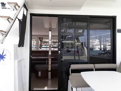 Salon of l'Argonaute 461/2025, a Lagoon 42 catamaran at Palma de Mallorca, Spain