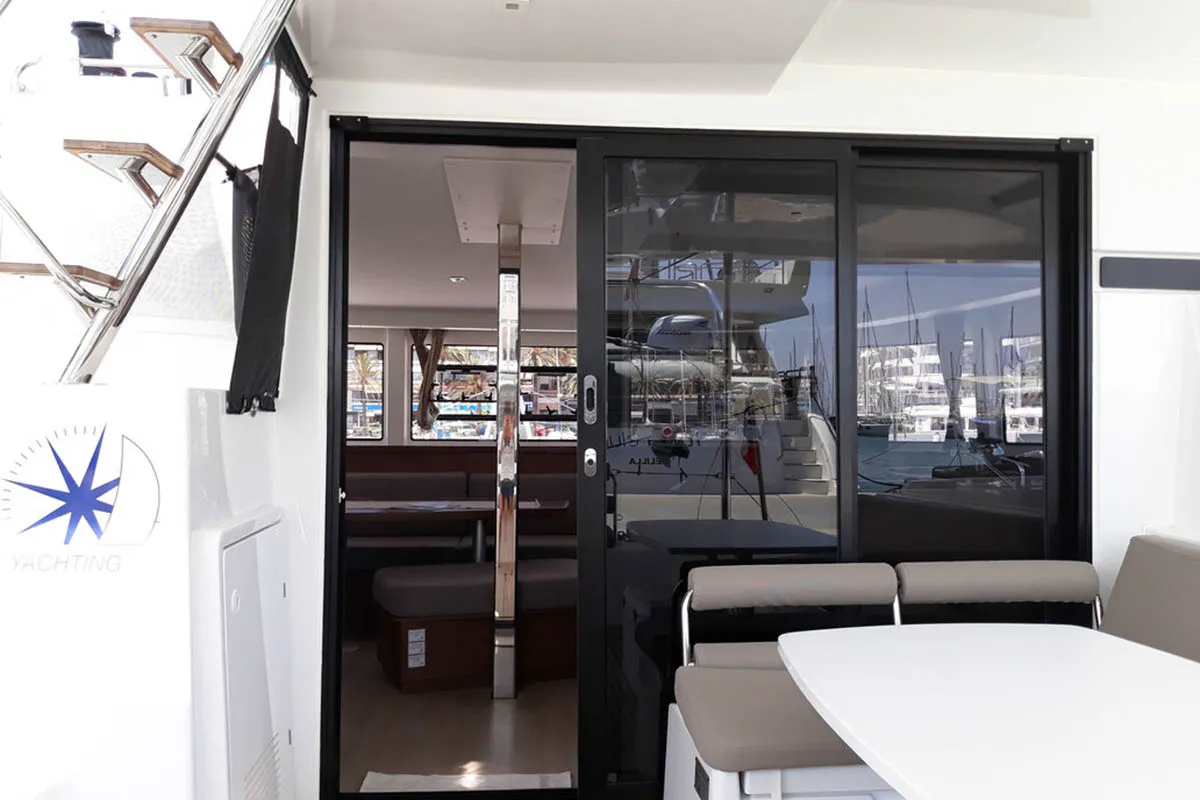Salon of l'Argonaute 461/2025, a Lagoon 42 catamaran at Palma de Mallorca, Spain