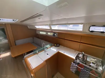 Galley of Malea, a Jeanneau Sun Odyssey 419 sailboat at Fethiye, Turkey